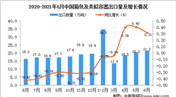 2021年6月中國箱包及類似容器出口數據統計分析