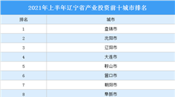 2021年上半年遼寧省產業投資前十城市排名（產業篇）