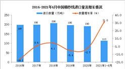 2021年1-6月中國棉紗線進口數據統計分析