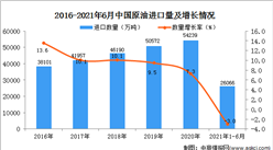 2021年1-6月中國原油進口數據統計分析