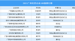 2021广西民营企业100强排行榜（附完整榜单）