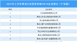 产业地产投资情报：2021年上半年黑龙江省投资拿地TOP10企业排名（产业篇）