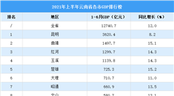 2021年上半年云南省各市GDP排行榜：昆明超3500億元（附榜單）
