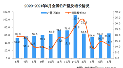 2021年6月中國鉛產量數據統計分析