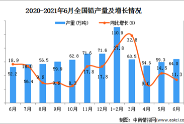 2021年6月中国铅产量数据统计分析