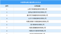 2021年中国锂电池负极材料行业大数据分析（附企业名录）