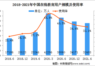 2021年上半年中国互联网在线教育用户分析：用户规模达3.25亿（图）