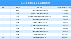 2021上海制造业企业百强排行榜（附榜单）