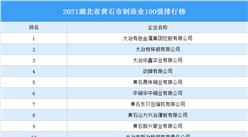 2021湖北省黃石市制造業100強排行榜（附完整榜單）