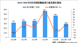 2021年1-8月中國棕櫚油進口數據統計分析