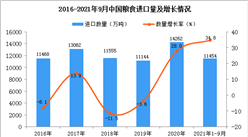 2021年1-9月中國糧食進口數據統計分析