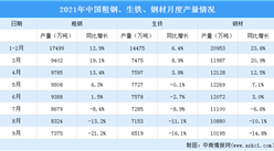 2021年1-9月中国钢铁行业运行情况：粗钢产量同比下降21.2%（图）