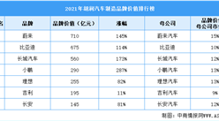 2021年胡潤汽車制造品牌價值排行榜（附榜單）