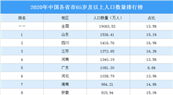 2020年中國各省市65歲及以上人口數量排行榜（附榜單）