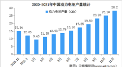 2021年11月中國動力電池產量情況：同比增長121.8%（圖）