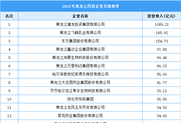 2021年黑龍江民營企業百強榜單（附全榜單）