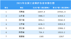 2021年全國各地工業鍋爐產量排名：廣東省排名第一（圖）