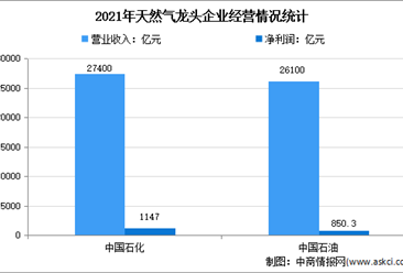 2022年中國天然氣龍頭企業市場競爭格局分析（圖）