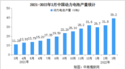 2022年3月中国动力电池运行情况分析：产量同比增长247.3%（图）