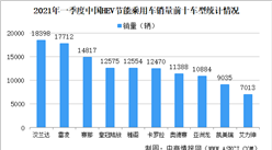 2022年一季度中國HEV節能乘用車銷售情況：自主品牌車型銷量占比約4.9%（圖）