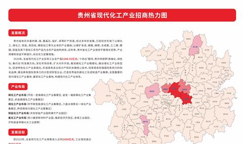 产业投资情报：贵州省现代化工产业招商热力图