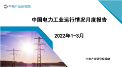 2022年1-3月中國電力工業運行情況月度報告（附完整版）