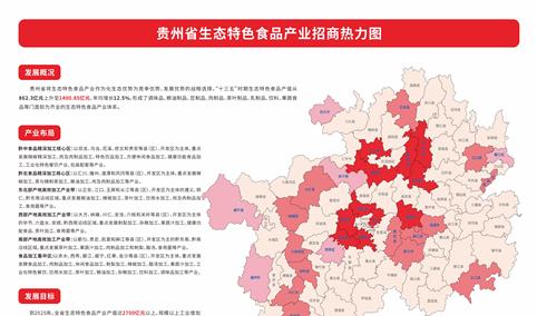 产业投资情报：贵州省生态特色食品产业招商热力图