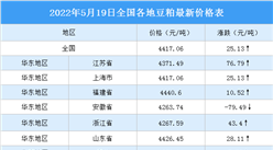 2022年5月20日全國各地最新豆粕價格行情走勢分析