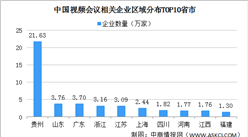 2022年中國視頻會議企業大數據分析：貴州企業最多（圖）