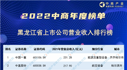 2022年黑龍江省上市公司營業收入排行榜（附榜單）