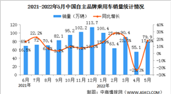 2022年5月中國自主品牌乘用車銷售情況：市場份額49.2%（圖）