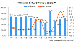 2022年5月天津生鐵產量數據統計分析