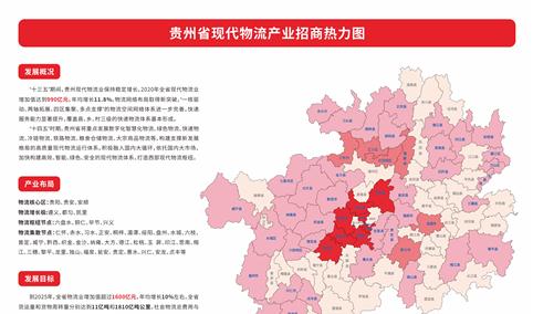 产业投资情报：贵州省现代物流产业招商热力图