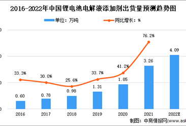 2022年中国锂电池电解液添加剂市场现状及发展机遇预测分析（图）