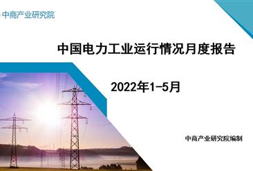 2022年1-5月中國電力工業運行情況月度報告（附完整版）