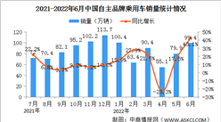 2022年上半年中國自主品牌乘用車銷售情況：市場份額47.2%（圖）