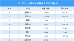 2022年6月中国MPV销量前十车型排行榜（附榜单）