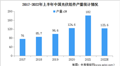 2022年上半年中国光伏产业总体实现高速增长 组件产量同比增长54.1%（图）