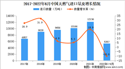 2022年1-6月中國天然氣進口數據統計分析