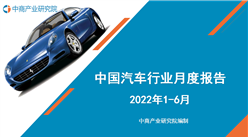 2022年1-6月中國汽車行業月度報告（完整版）