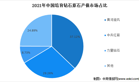 2022年中国培育钻石行业上市龙头企业市场竞争格局分析（图）