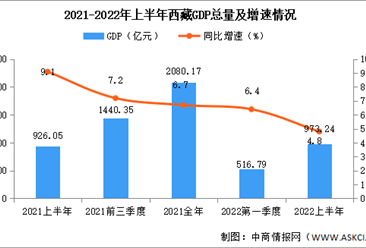 2022年上半年西藏经济运行情况分析：GDP同比增长4.8%（图）
