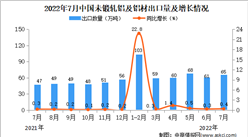 2022年7月中國未鍛軋鋁及鋁材出口數據統計分析