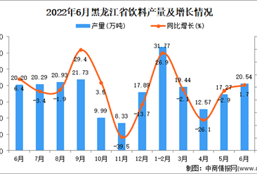 2022年6月黑龙江饮料产量数据统计分析