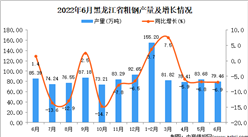 2022年6月黑龍江粗鋼產量數據統計分析