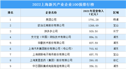 2022上海新兴产业企业100强排行榜（附榜单）