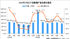 2022年7月辽宁粗钢产量数据统计分析