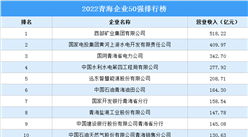 2022青海企業50強排行榜（附榜單）