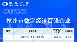 2022杭州市数字经济百强企业排行榜（附榜单）