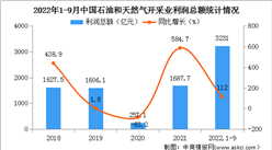 2022年1-9月中国石油和天然气开采业经营情况：营收同比增长44.8%（图）